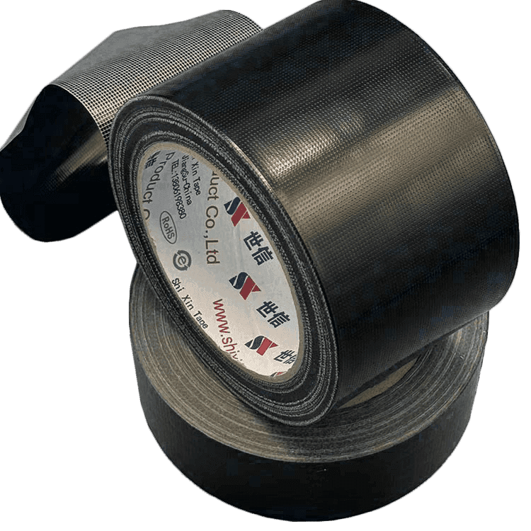 Zeer sterke zwarte textieltape (REACH-gecertificeerd) Zeer sterke zwarte textieltape (REACH-gecertificeerd)